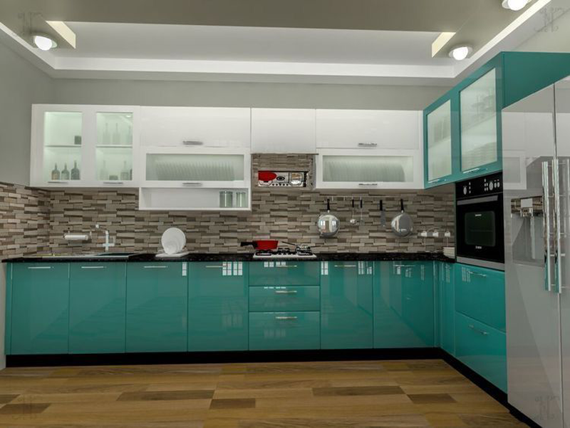 Modern interior design solutions for kitchen by Homzelite.