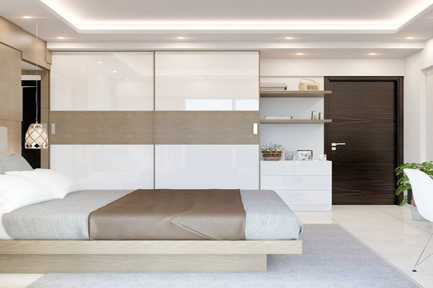 Stylish interior design by Homzelite for the master bedroom